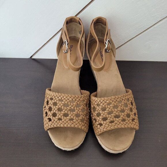 NEW  Style Co Sheryy Woven Espadrille Wedge Tan 10 Sandals - Picture 3 of 8